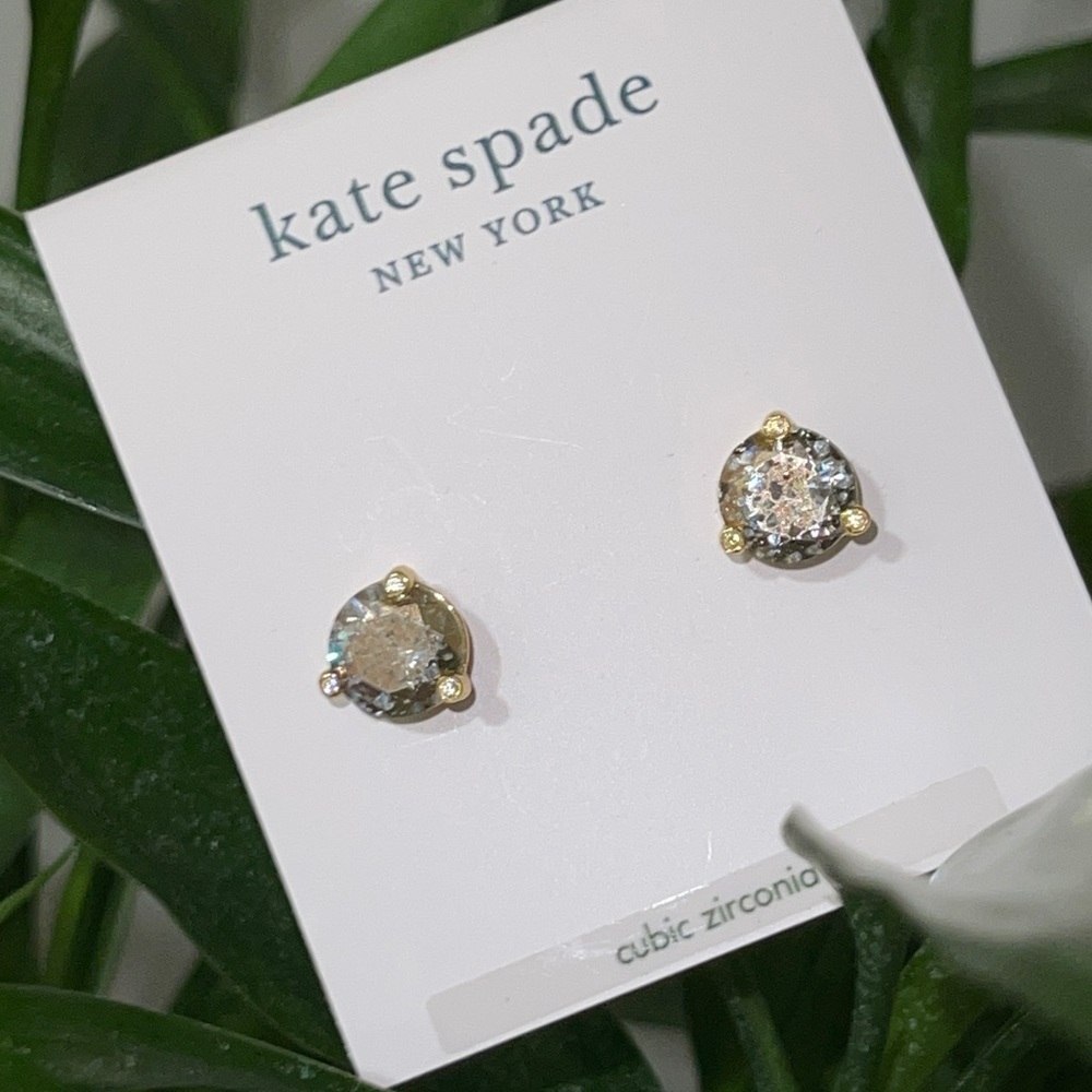 ♠️KATE SPADE New York Rise and Shine Stud Earrings in Gold Patina - Picture 9 of 15